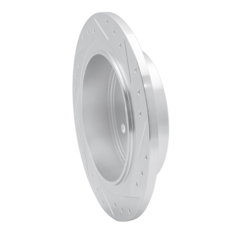 Ford Explorer Sport Trac Brake Rotor (1) - Rear Left - R1 Concepts - Drilled & Slotted - Silver - `03-`05